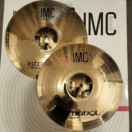 Тарелки для барабанов Istanbul Mehmet IMC Bronze Brilliant HiHat 14 дюймов, колокольная бронза В20, ручная ковка.