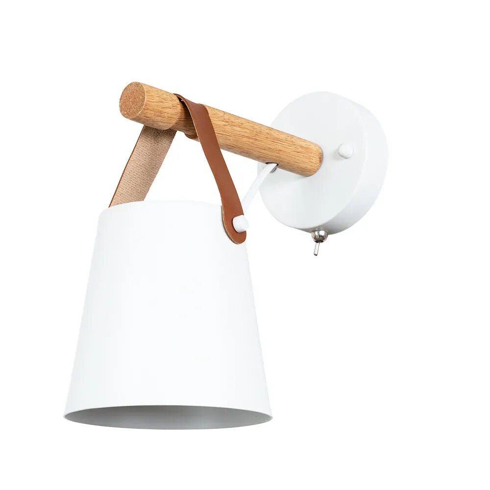 Бра ArteLamp THOMAS A7032AP-1WH E27 60 Вт металл дерево белый