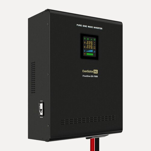 Изображение товара ИБП (инвертор, синус, для котла, настенный) ExeGate FineSine Sx-7000. lcd. avr.2sh. t <7000va/5000w, чи