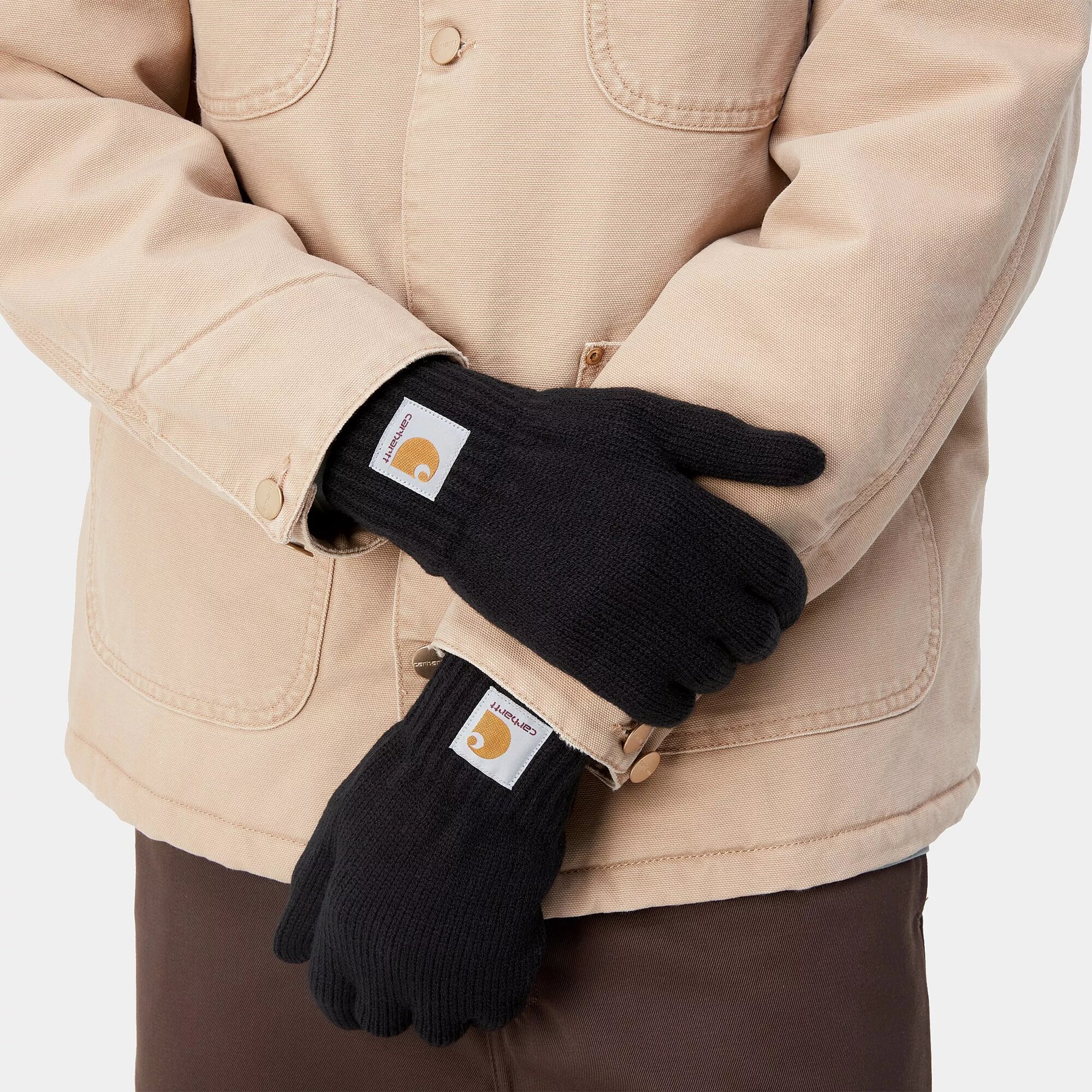 Перчатки Carhartt WIP Watch gloves для взрослых и детей, размер M / L, black — фото 1