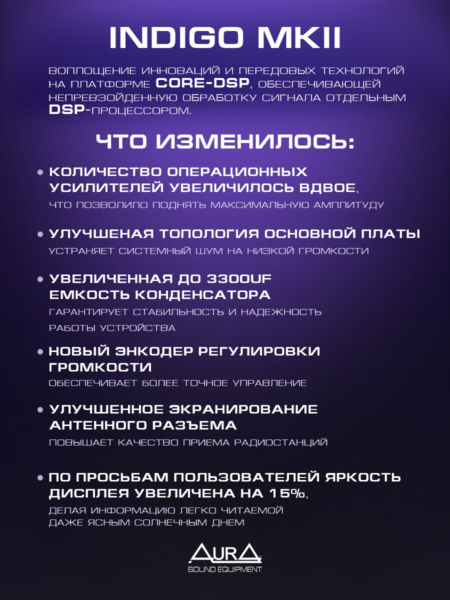 Процессорный 8-канальный ресивер AurA INDIGO-876DSP MkII — фото 1