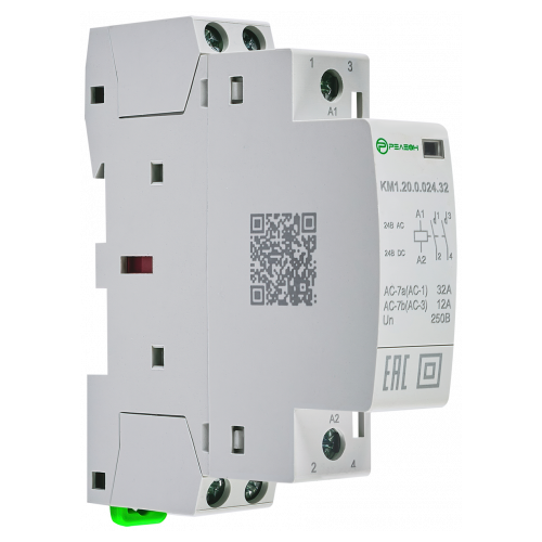 Модульный контактор 2НО контакта 32А 24В ACDC 2202₽