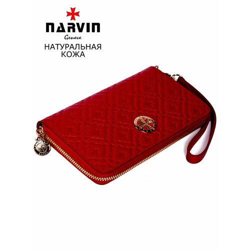 фото Сумка клатч narvin, фактура гладкая, красный