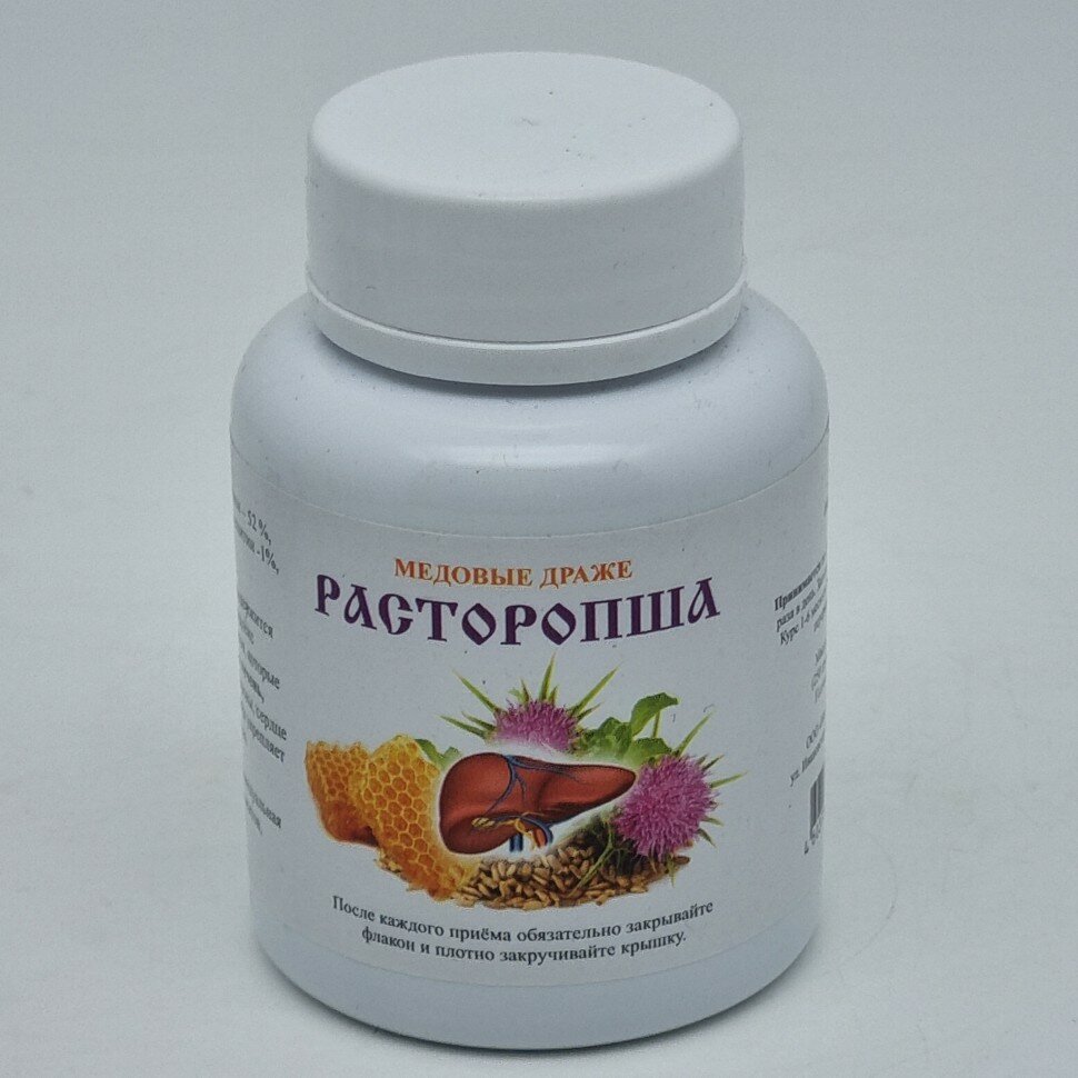 Драже медовое расторопша 90гр
