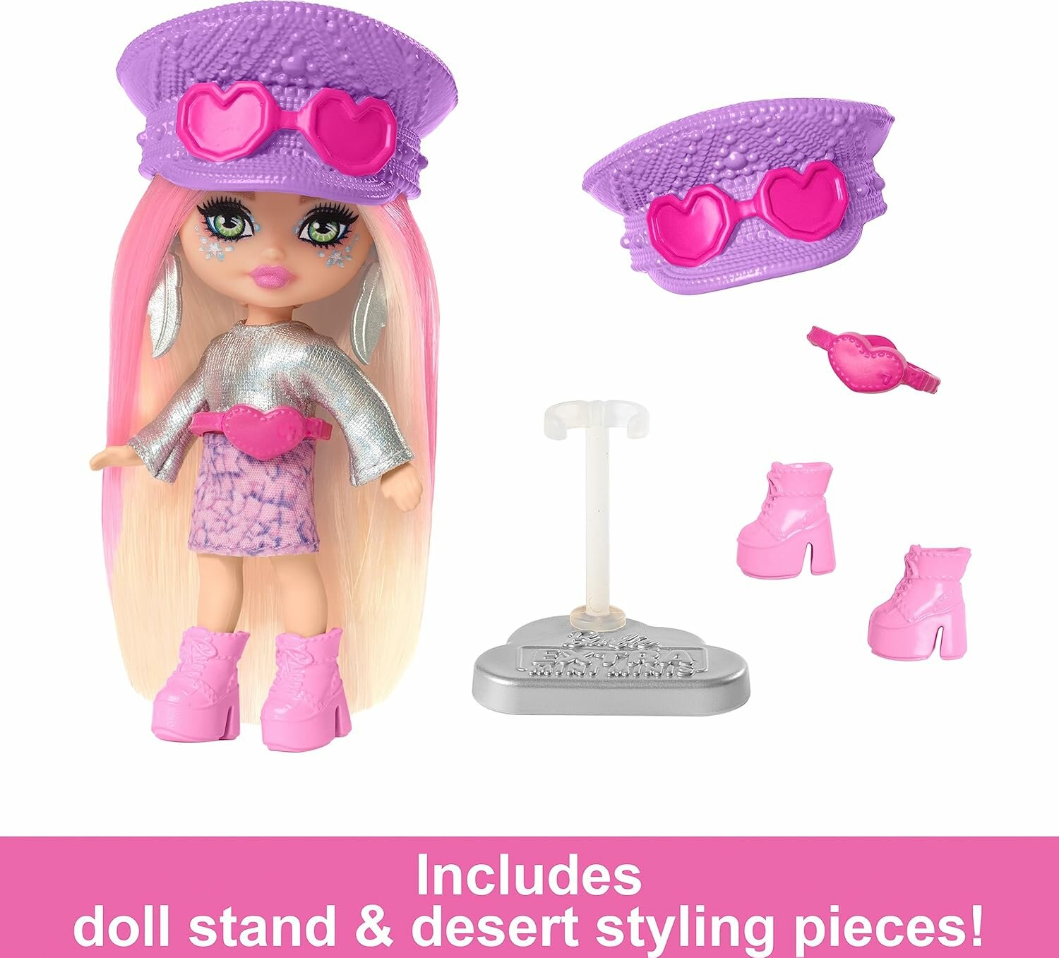 Кукла для девочки барби мини 8см Barbie Extra Mini Minis HPN07 — фото 1