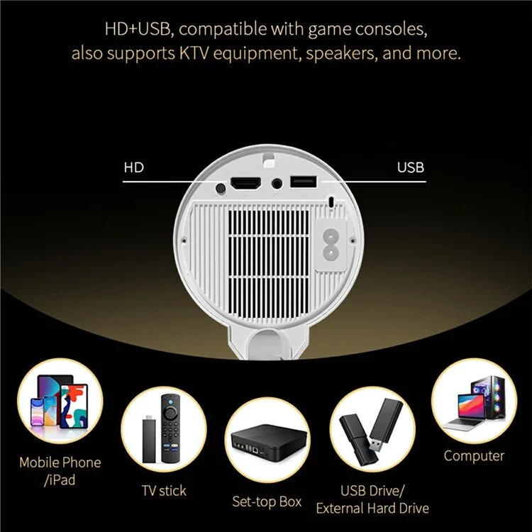 4K Smart Project Wi-Fi, Bluetooth, HDMI, проектор для фильмов, игр и презентаций — фото 1