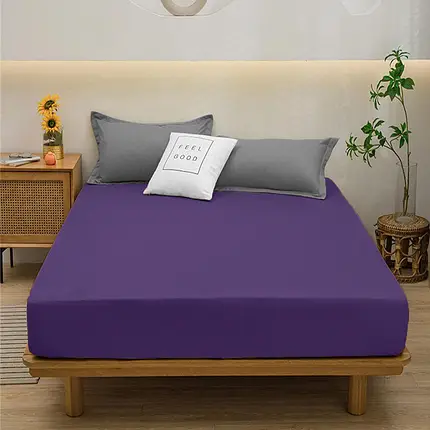 Простыня LINENS "Фиолетовая", ранфорс 100%, 2-спальная, 180х200х25 см