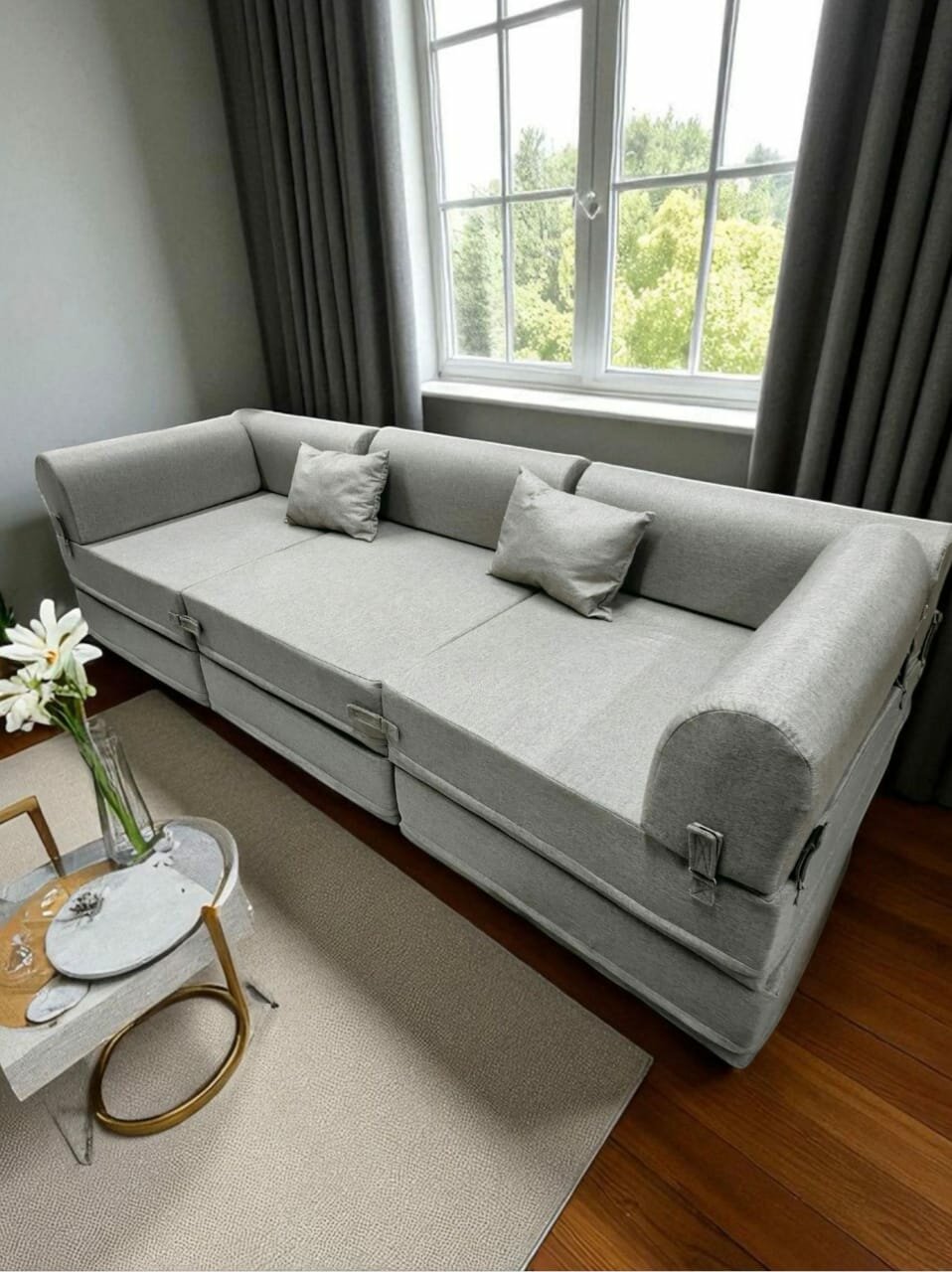 Бескаркасный диван Изумлит трио, 3 модуля 65х195х65 см (ВхШхГ)