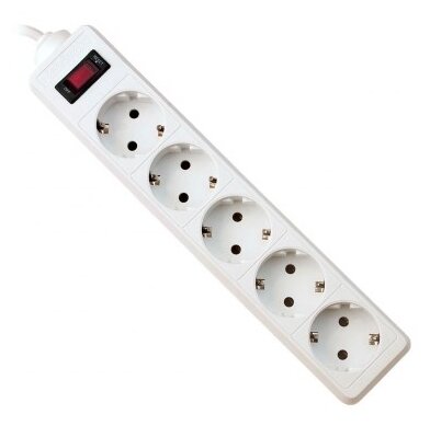 A000690 Сетевой фильтр Defender Surge protector ES, 1,8 м, белый, 5 евро-розеток, упак/ коробка - фотография № 2