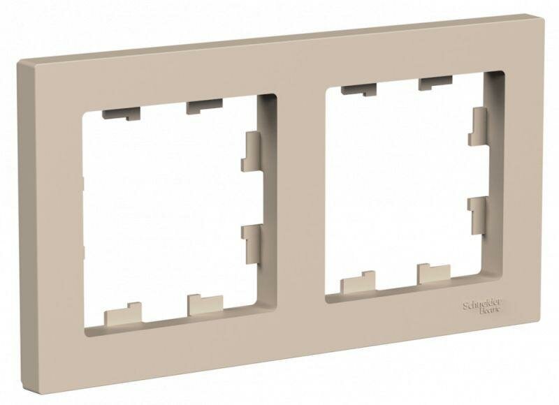 Рамка двойная Systeme Electric Atlas Design песочный ATN001202 - 10 шт.