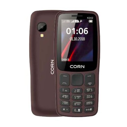 Телефон CORN M242 RU, коричневый