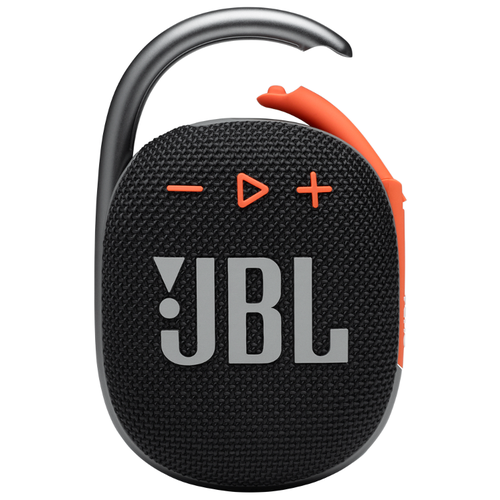 Портативная акустика JBL Clip 4, 5 Вт, черный/оранжевый портативная акустика jbl clip 4 5 вт черный