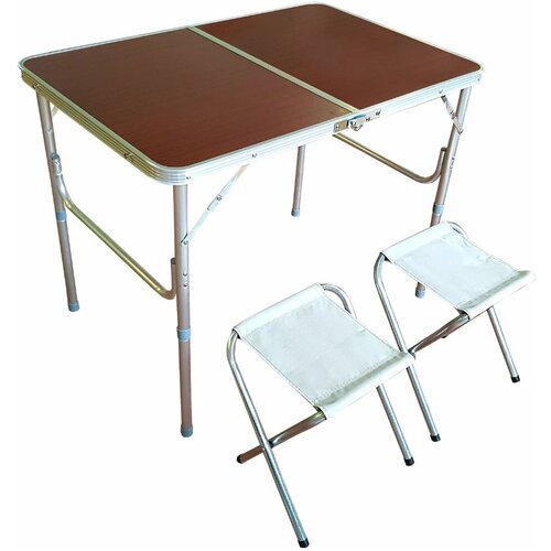 Стол складной бежевый + 2 стула коричневый стол складной бежевый 2 стула коричневый