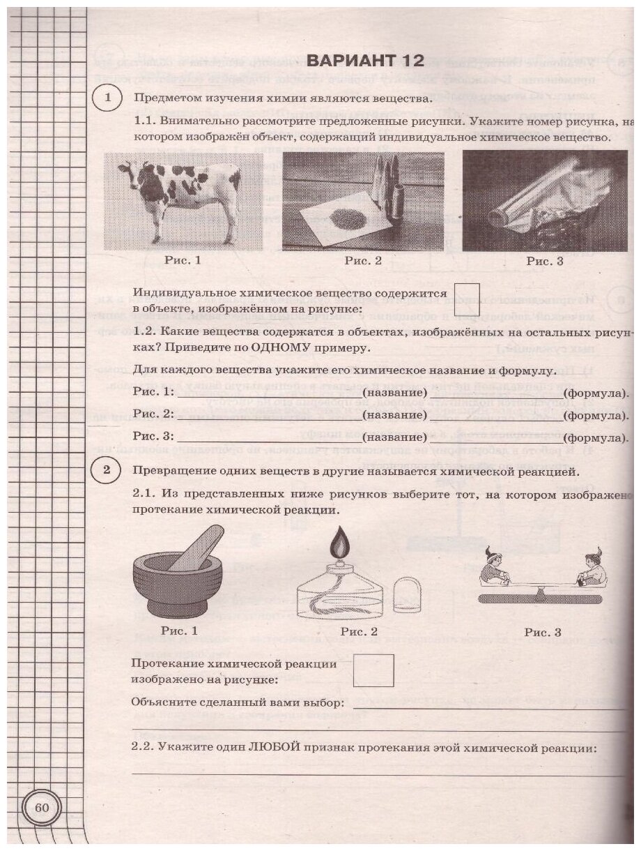 Химия Всероссийская проверочная работа 8 класс Типовые задания 25 вариантов заданий - фото №5