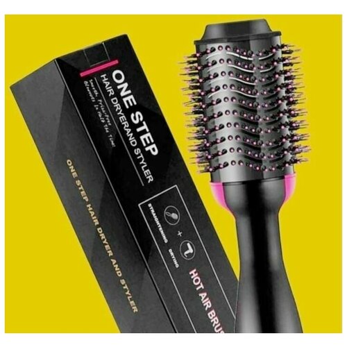 щетка для ионизации волос mizuhi щетка для ионизации волос hair ionization brush Фен-щетка для волос, 3 уровня нагрева, 2 режима скорости, функция ионизации, 1000 Вт