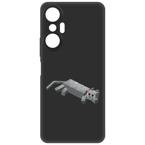 Чехол-накладка Krutoff Soft Case Minecraft-Кошка для INFINIX Hot 20S черный чехол накладка krutoff soft case minecraft кошка для infinix hot 11s черный