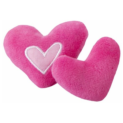 Игрушка для кошек Rogz Plush Hearts, pink, 2шт.