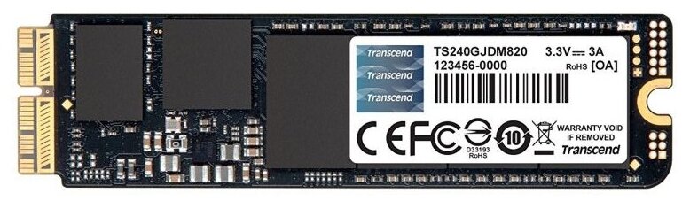 Твердотельный накопитель SSD M.2 240 Gb Transcend JetDrive 820 Read 950Mb/s Write 950Mb/s 3D NAND TLC TS240GJDM820