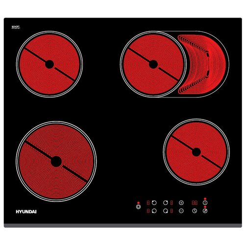 Встраиваемая электрическая варочная панель Hyundai HHE 6680 BG черный 2016000₽