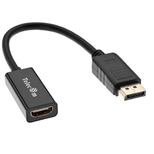 Кабель Telecom DisplayPort - HDMI (TA553), 0.2 м, черный кабель telecom displayport hdmi ta553 0 2 м черный