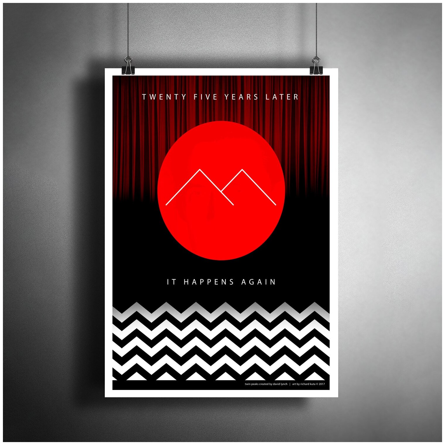 Постер плакат для интерьера "Сериал: Твин Пикс. Twin Peaks"/ Декор дома, офиса, комнаты A3 (297 x 420 мм)