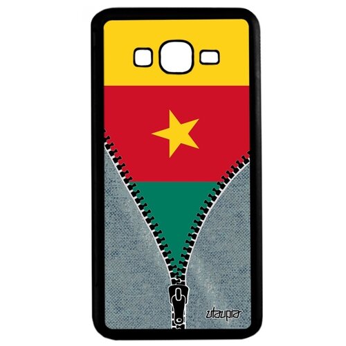 фото Чехол для мобильного samsung galaxy grand prime, "флаг камеруна на молнии" государственный utaupia