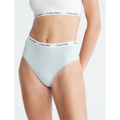 Трусы женские Calvin Klein Carousel Logo Cotton High Waist Thong, Светло-бирюзовый, S