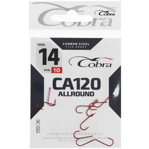 крючки cobra allround сер ca120 разм 014 10шт Крючки Cobra ALLROUND сер. CA120 разм. 014 10шт.