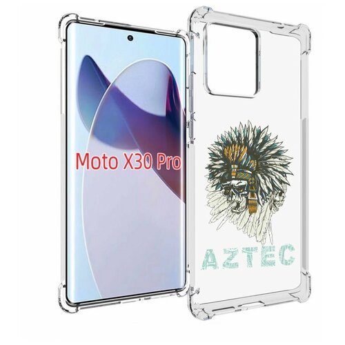 Чехол MyPads скелет индеец для Motorola Moto X30 Pro задняя-панель-накладка-бампер
