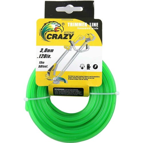 Леска для триммера 3 мм, круг, 15 м.