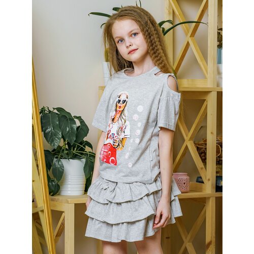 фото Футболка иново, размер 122, серый