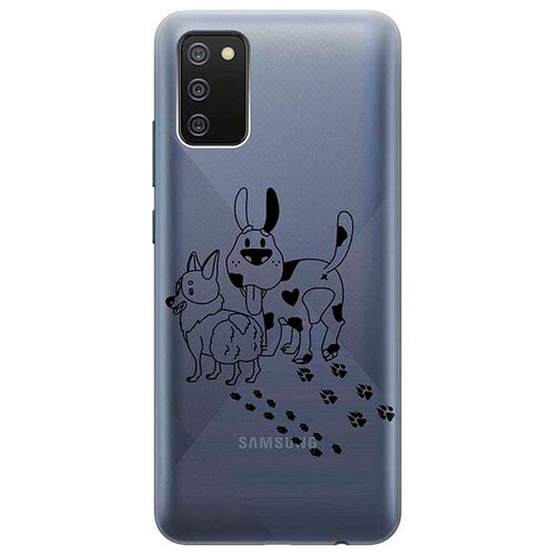 фото Re:pa чехол - накладка transparent для samsung galaxy a02s с 3d принтом "funny doggies"