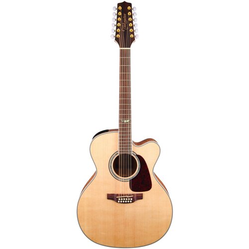 фото Takamine g70 series gj72ce-12nat 12-ти струнная электроакустическая гитара типа jumbo, цвет натуральный, топ - массив ели, нижняя дека и обечайка - огненный клен, гриф - клен, накладка грифа - терминалия с кантом, преамп tk-40d со встроенным тюнером