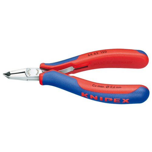 Бокорезы Knipex 64 62 120 120 мм красный/синий торцевые кусачки knipex 64 62 120 esd 120 мм черный серый