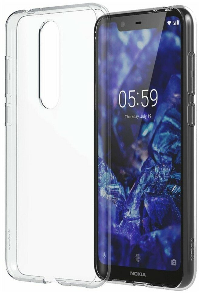 Накладка Nokia Clear Case для Nokia 5.1 Plus CC-151 (8P00000014) прозрачная