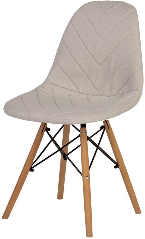 Чехол на стул со спинкой LuxAlto на модели Eames, Aspen, Giardino, 40х46 см, ткань Laguna рогожка, Серо-белый, 1 шт.