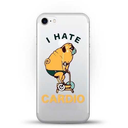 фото Силиконовый чехол не люблю кардио на apple iphone 8 andy & paul