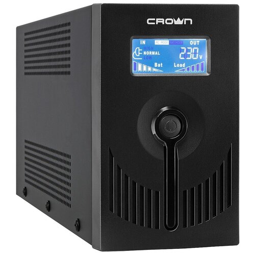 ибп crown micro cmu sp1200iec lcd usb Интерактивный ИБП CROWN MICRO CMU-SP650 Euro USB LCD черный 390 Вт