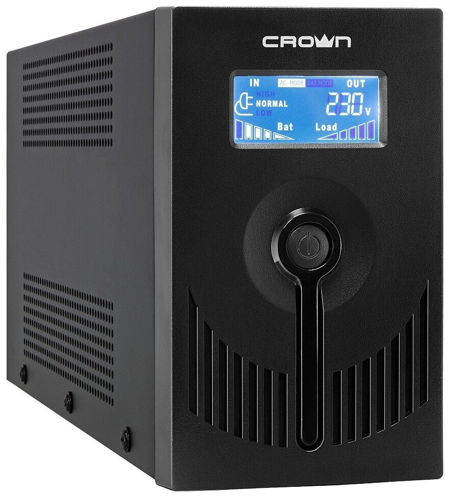 Интерактивный ИБП CROWN MICRO CMU-SP650 Euro USB LCD