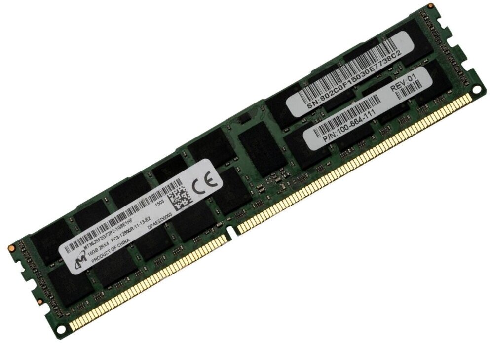 Память Micron DDR3 16GB 1866MHz PC3-14900 ECC REG MT36JSF2G72PZ-1G9E1HE