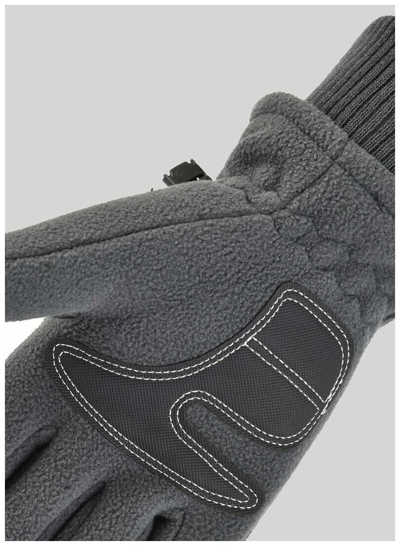 Перчатки тактические теплые флисовые сенсорные L/23см Sport, серые, для катания на лыжах, альпинизма, рыбалки и охоты