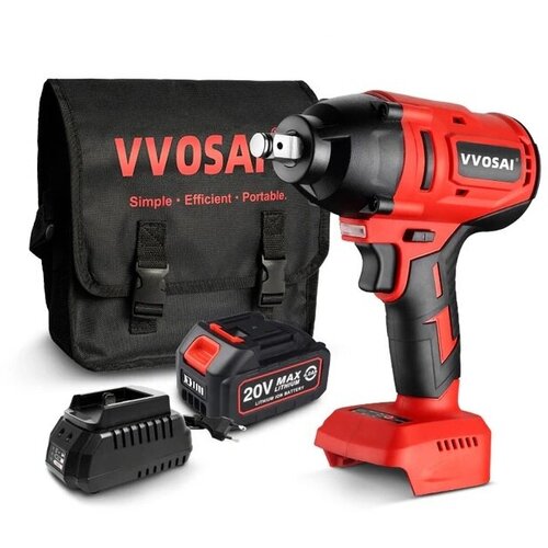 Аккумуляторный ударный гайковерт VVOSAI WOSAI 20В 4Ач WS-L10-B1 1АКБ сумка 959000₽