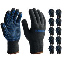 ЗУБР мастер, размер L-XL, перчатки трикотажные утепленные, с ПВХ покрытием (точка), 10 пар в упаковке. ( 11462-H10 )
