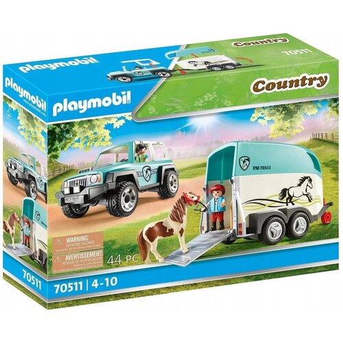 Конструктор Playmobil «Автомобиль с прицепом для пони» 70511 конструктор playmobil 70514 исландский пони