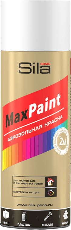 Краска аэрозольная Sila HOME Max Paint, белый матовый