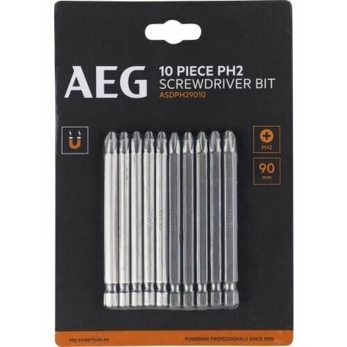 Биты AEG 10шт. РН2x90mm ASDPH29010 4932479510