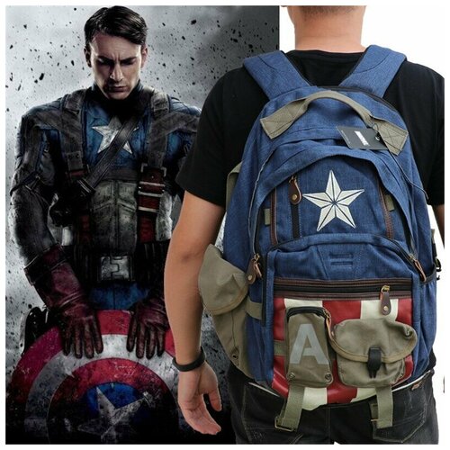 фото Рюкзак в стиле капитан америка marvel