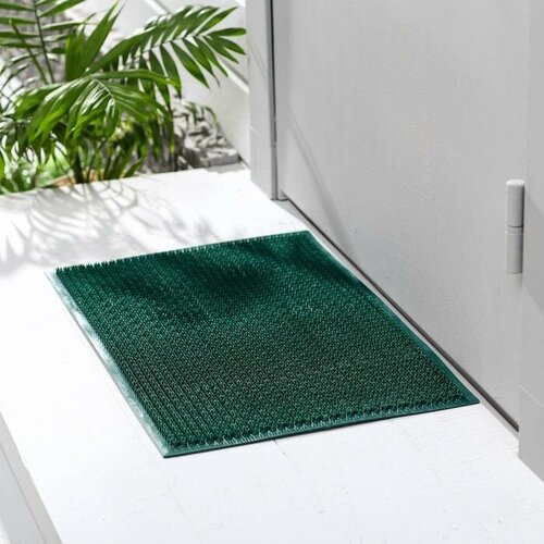 FriendZone Покрытие ковровое щетинистое «Травка», 39×59 см, цвет тёмно-зелёный
