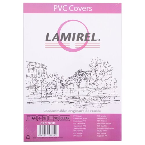 Обложка Lamirel LA-7868001 прозрачный 100 шт.