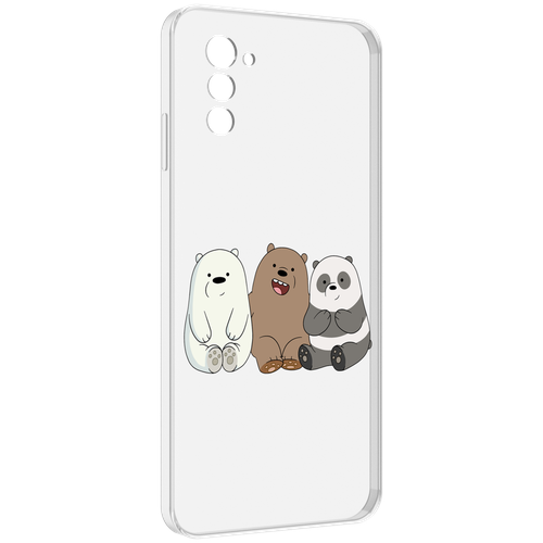Чехол MyPads панды детский для UleFone Note 12 / Note 12P задняя-панель-накладка-бампер